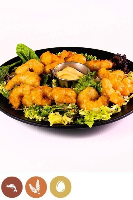 TEMPURA PRAWNS WITH KIMCHI