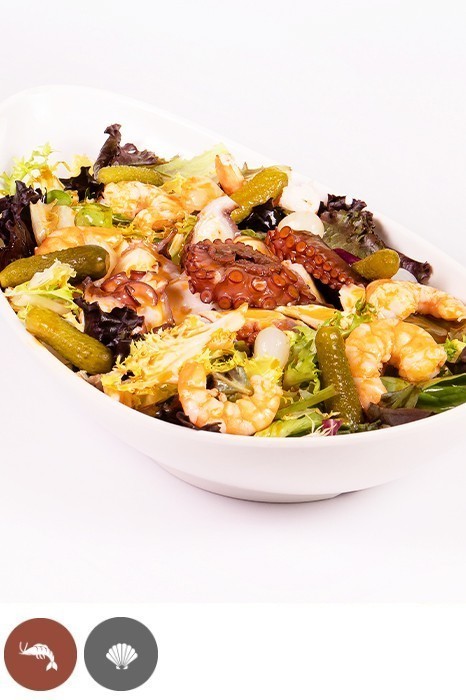 OCTOPUS AND PRAWN SALAD (1/2 SERVING)