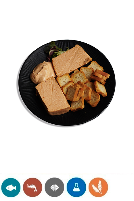 FISH AND SCARLET PRAWN PÂTÉ (FULL SERVING)