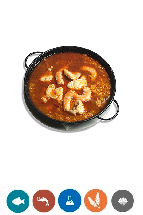 BROTHY RICE WITH PRAWNS AND MONKFISH